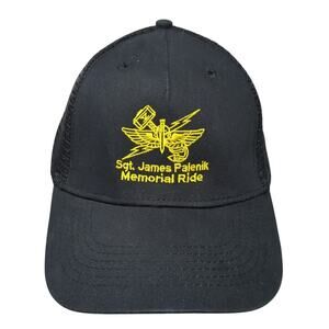 Sgt. James Palenik Memorial Ride Snapback Trucker Cap Black OS Mesh Back Hit